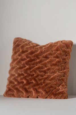 Luxe Sculpted Faux-Fur Pillow