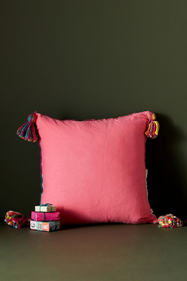 Seasons Greetings Hooked Pillow #3