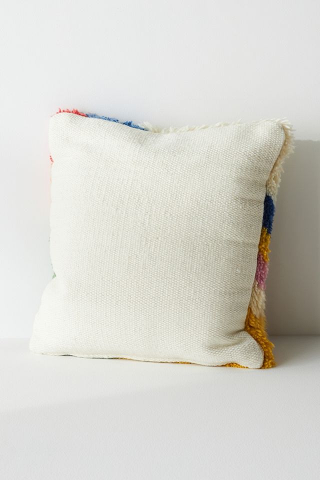 Checkered Shag Rug Pillow #2