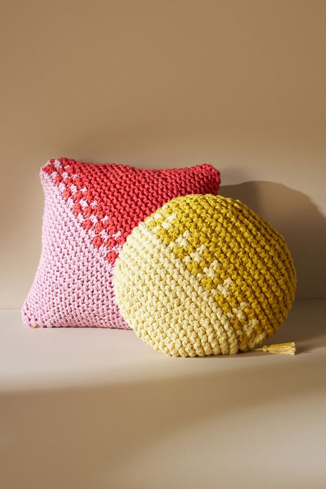 Hand-Knit Lawrence Pillow