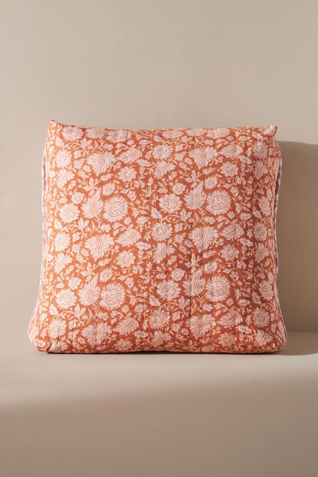 Kantha-Stitched Romola Pillow #2