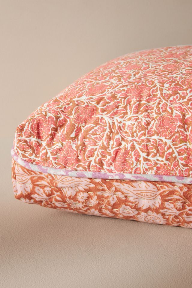 Kantha-Stitched Romola Pillow #3