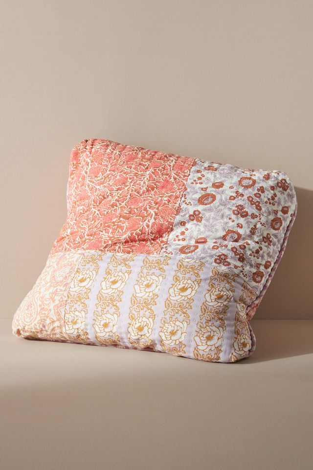 Kantha-Stitched Romola Pillow #1