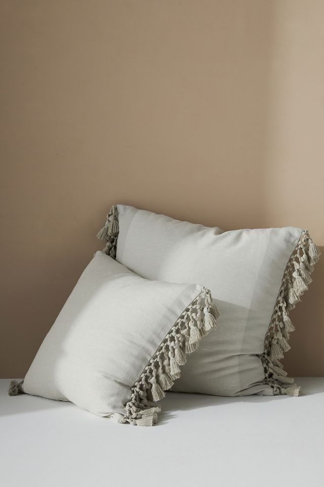 Tasseled Teague Cotton-Linen Pillow #1