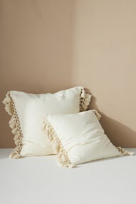 Tasseled Teague Cotton-Linen Pillow