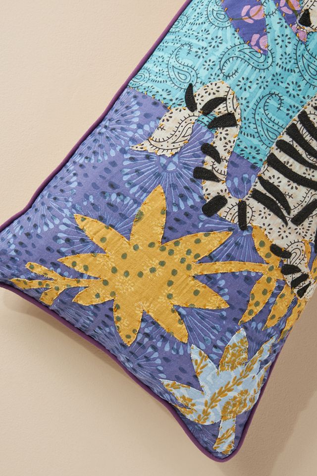 Upcycled Applique Eulabee Pillow #3