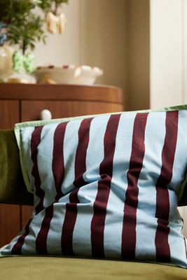 Damson Madder Cotton Printed Cushion