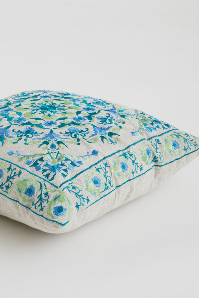 Dilli Grey Mandala Embroidered Cushion #1