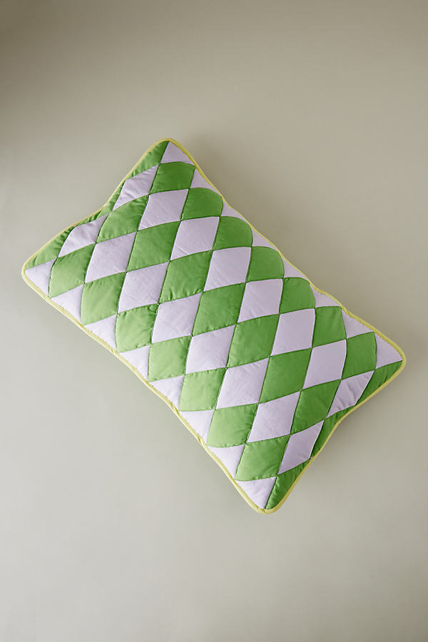 TBCo Green Argyle Rectangle Cushion