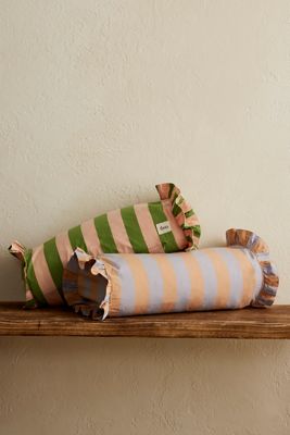 TBCo Orange Stripe Bolster Cushion