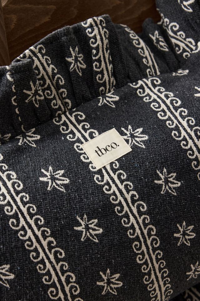 Housse de coussin en coton à motif tourbillon TBCo #1