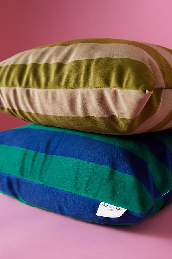 Colours of Arley for Anthropologie Stripe Square Cushion