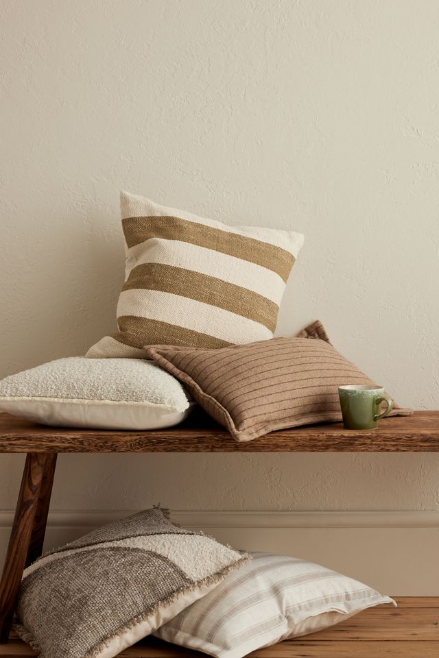 Ellenvale Interiors India Olive Stripe Cushion #1