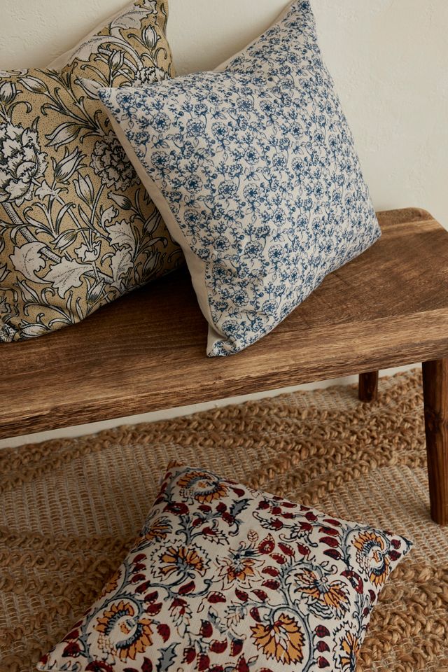 Coussin Imprimé Floral Moutarde Francesca d'Ellenvale Interiors #1