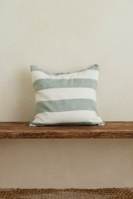 Coussin Ellenvale Interiors Esmee Rayures Bleu Sarcelle