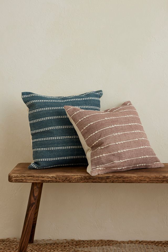 Coussin Ellenvale Interiors India Plum Stripe #1