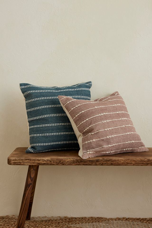 Coussin Ellenvale Interiors India Rayures Bleu Sarcelle #1
