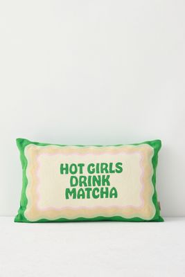 The Pillow Drop Hot Girls Drink Matcha Cushion