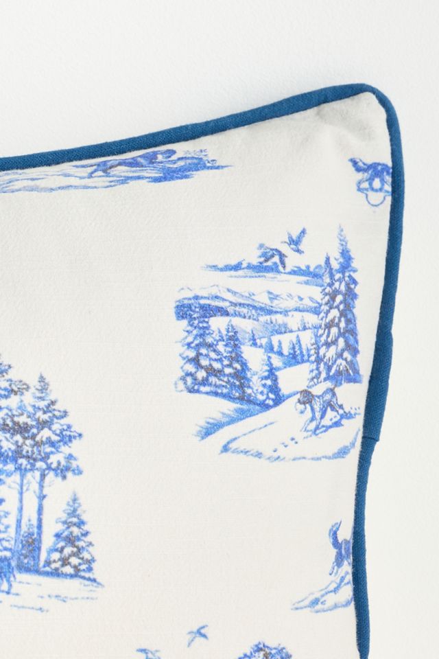 Aspen Toile Printed Cotton Pillow #2