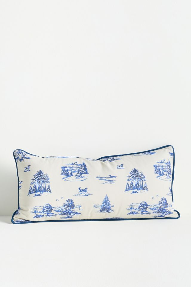 Aspen Toile Printed Cotton Pillow #1