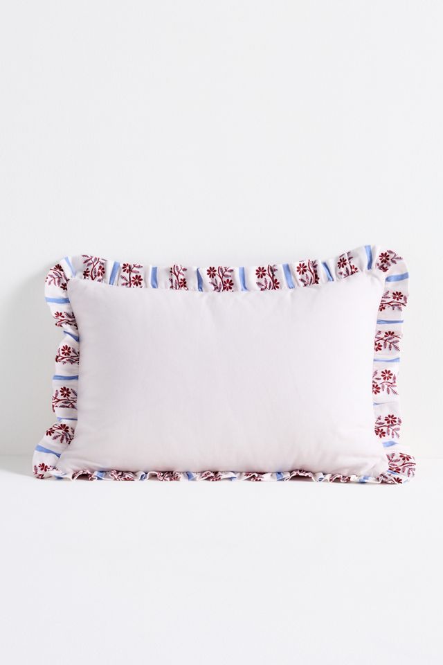 Bernadette Cotton Floral Ruffle Cushion #2