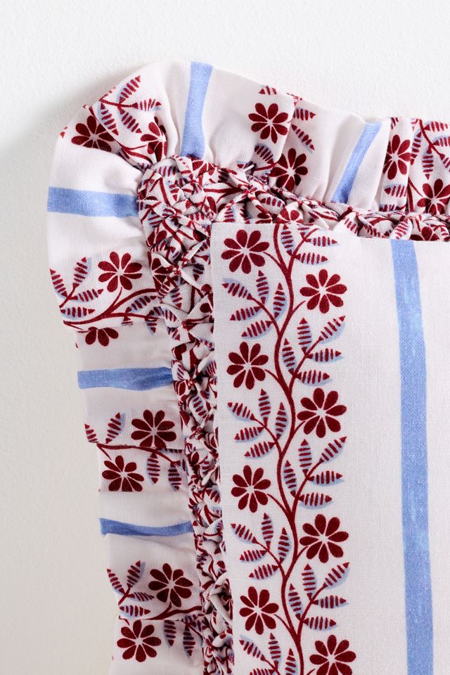 Bernadette Cotton Floral Ruffle Cushion #3