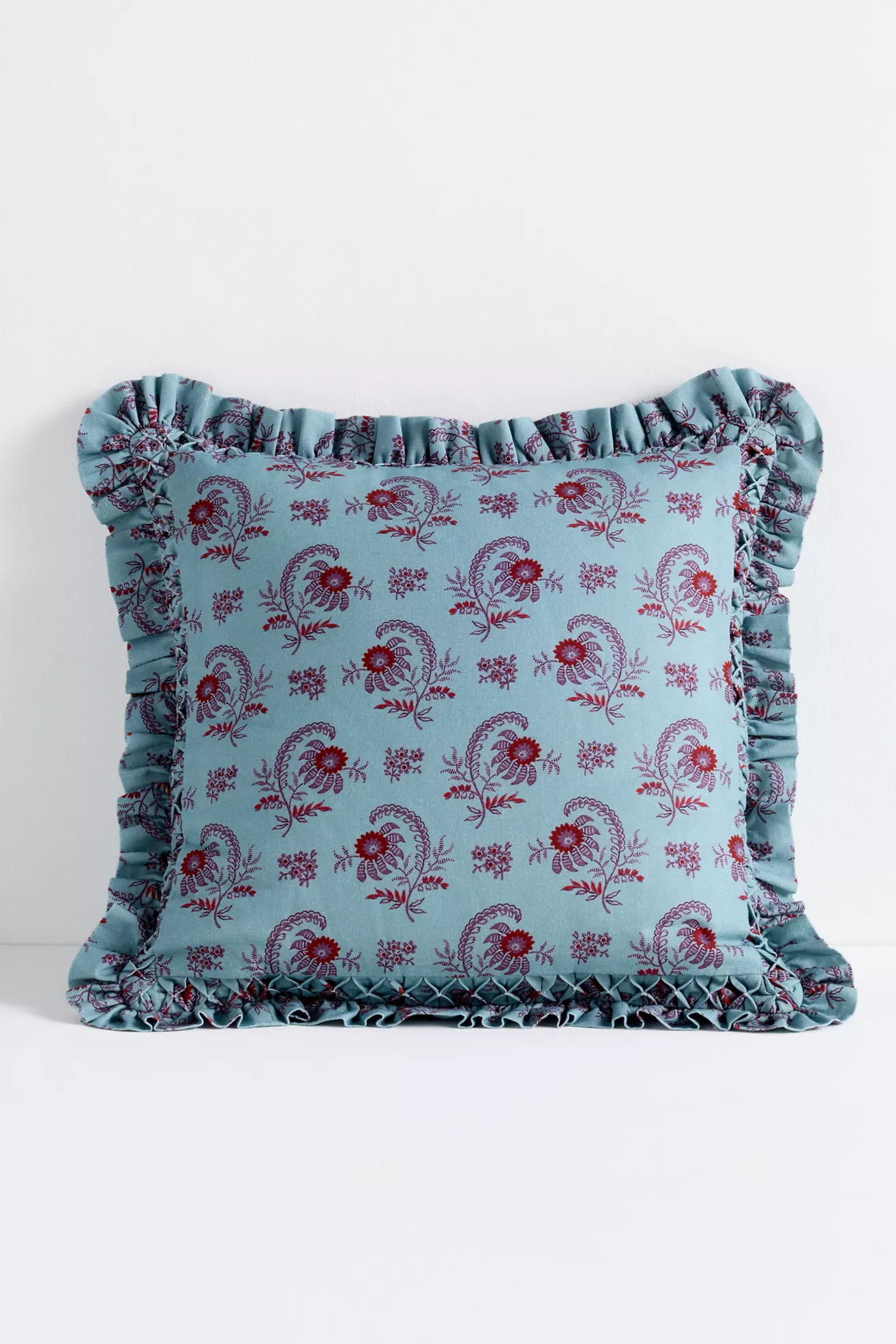Bernadette Cotton Floral Ruffle Pillow - thumbnail 2