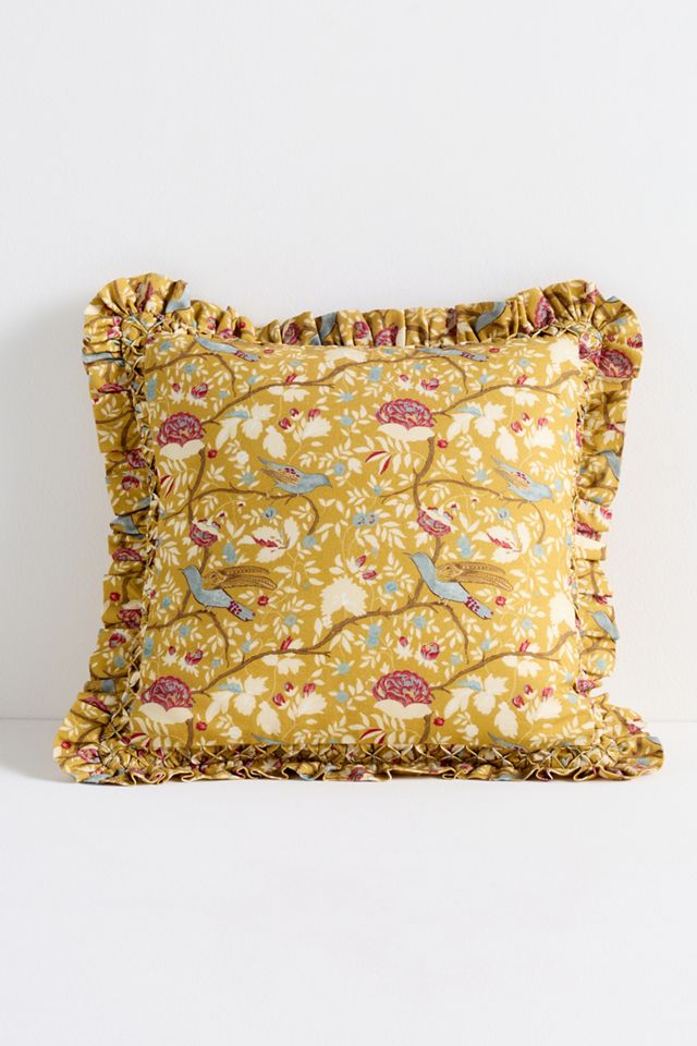 Bernadette Cotton Floral Ruffle Pillow #1