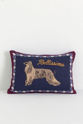 Bennett Cotton Embroidered Dog Pillow