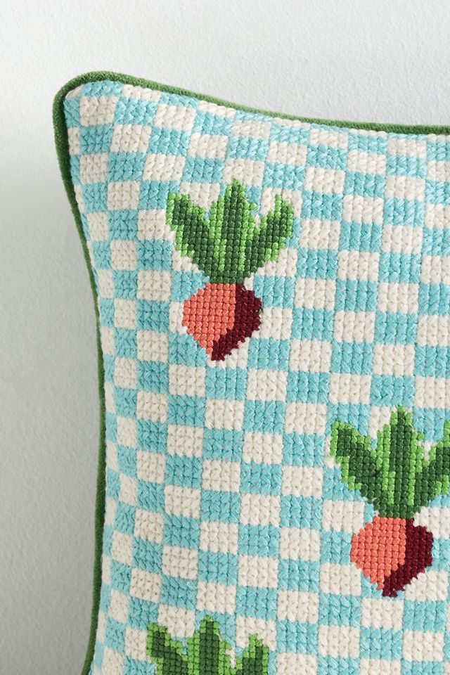 Cuscino Decorativo Daniella in Cotone Ricamato a Punto Croce #3
