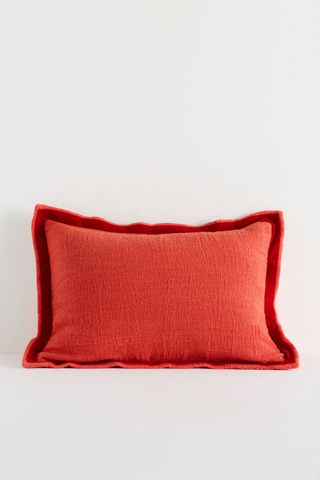 Emory Linen Velvet Bordered Pillow #2