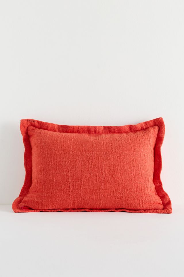 Emory Linen Velvet Bordered Pillow #3