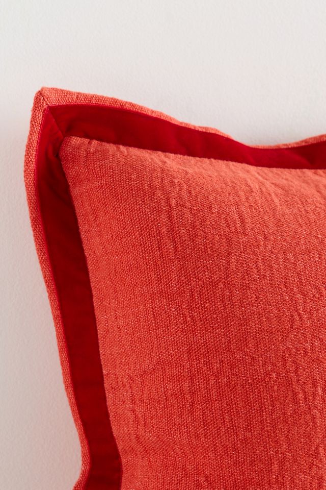 Emory Linen Velvet Bordered Pillow #4
