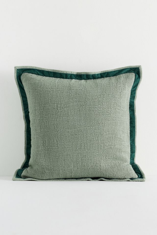 Emory Linen Velvet Bordered Pillow #4