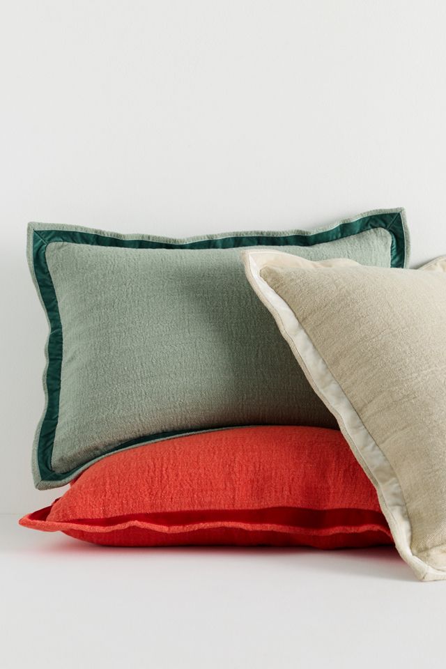 Emory Linen Velvet Bordered Pillow #7
