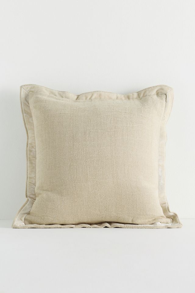 Emory Linen Velvet Bordered Pillow #4