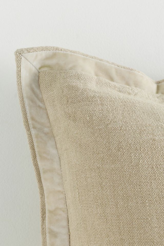 Emory Linen Velvet Bordered Pillow #6