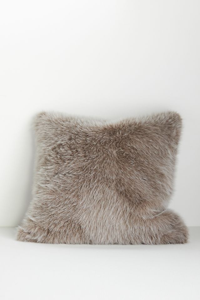 Chloe Tipped Faux Fur Pillow AnthroLiving