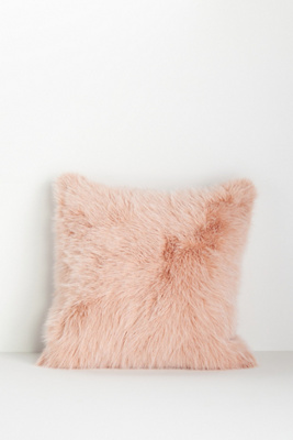 ANTHROPOLOGIE CHLOE TIPPED FAUX-FUR PILLOW 