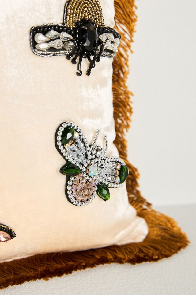 Mini Velvet Fringe Pillow #3