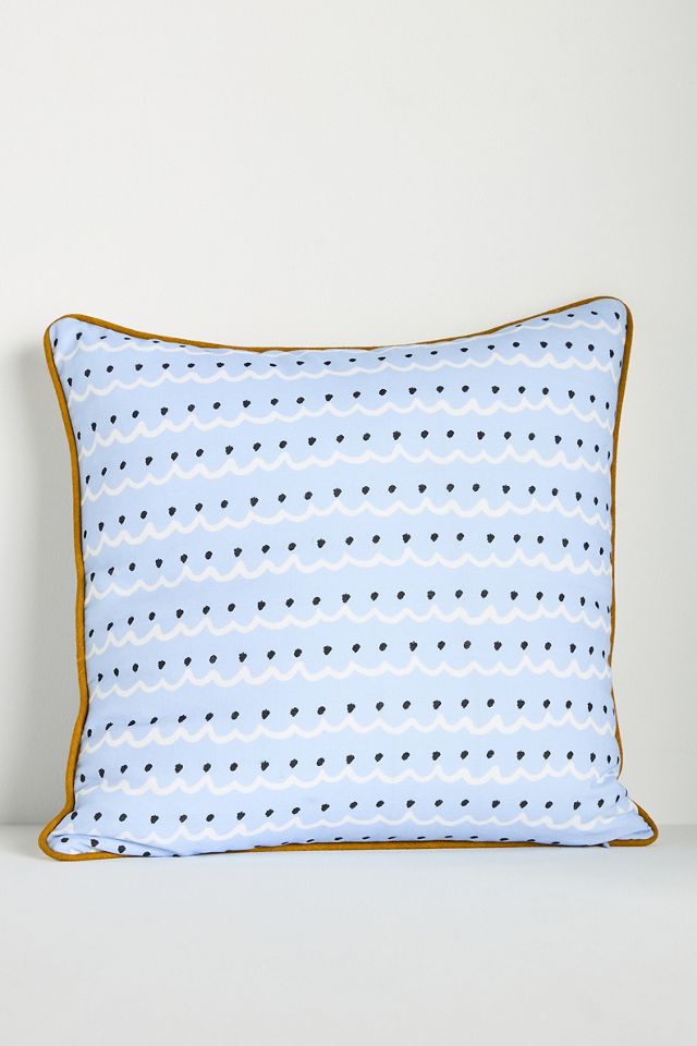 Fortune Embroidered Cotton Slub Pillow #3