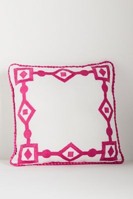 Cojín Griego de Poliéster Bordado para Interiores/Exteriores