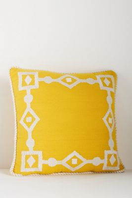Greek Key Embroidered Indoor/Outdoor Pillow