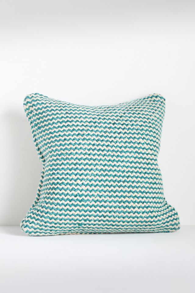 Coussin tissé d'intérieur/extérieur en chevron #1