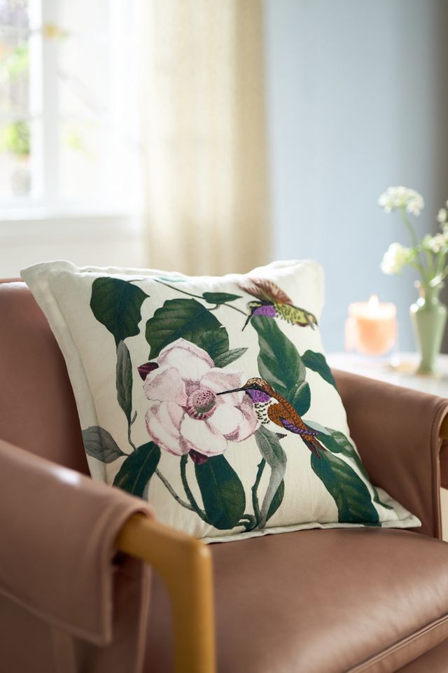 Menagerie Embroidered Cotton & Linen Pillow #2