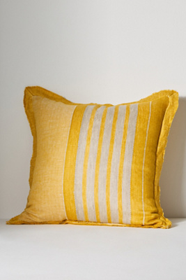 Anthropologie Quinn Linen Stripe Pillow