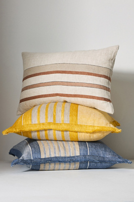 Quinn Linen Stripe Pillow - Thumbnail 4