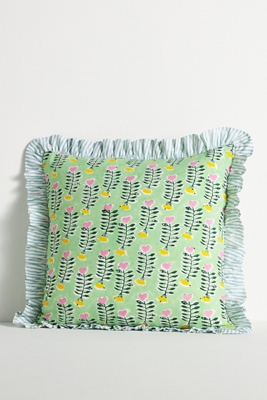 Furbish Studio Ruffle Pillow In Multi