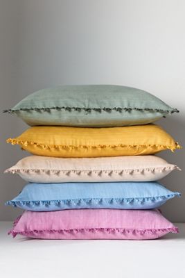 Coussin Tissé en Soie Clémentine