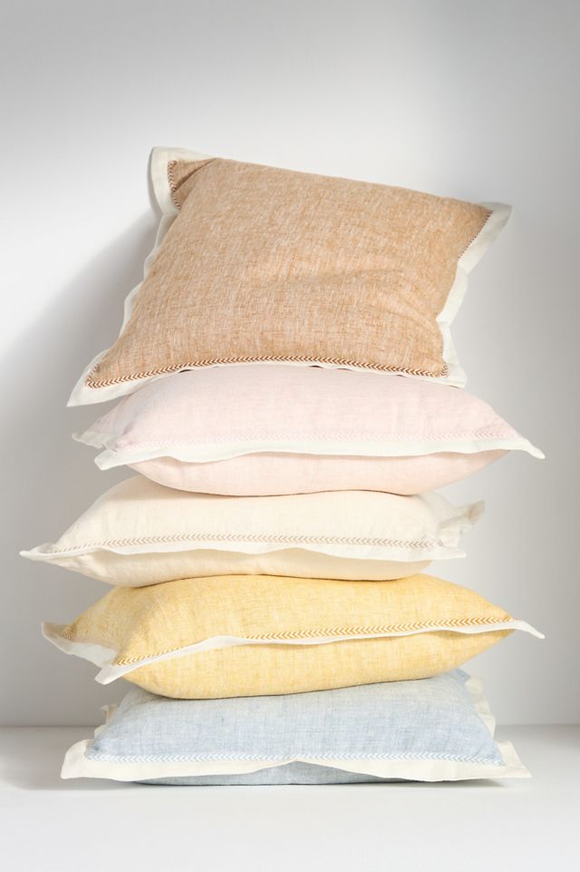 Lucy Linen Embroidered Pillow #1